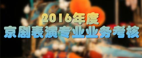 肏女人大屄国家京剧院2016年度京剧表演专业业务考...